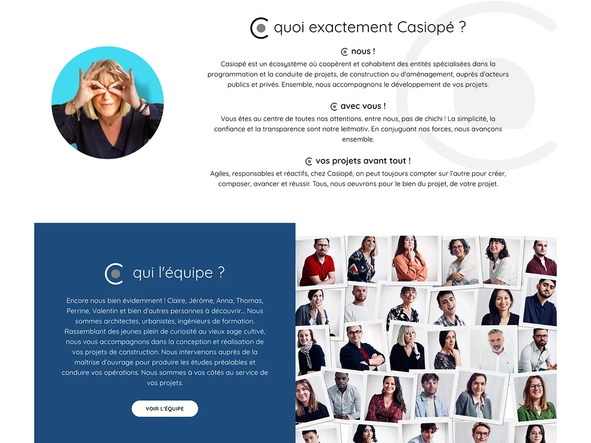 Casiopé - web, identité, illustrations, photos - screenshot 2