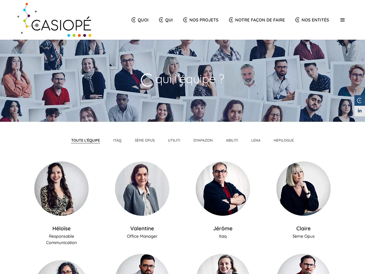 Casiopé - web, identité, illustrations, photos - screenshot 4