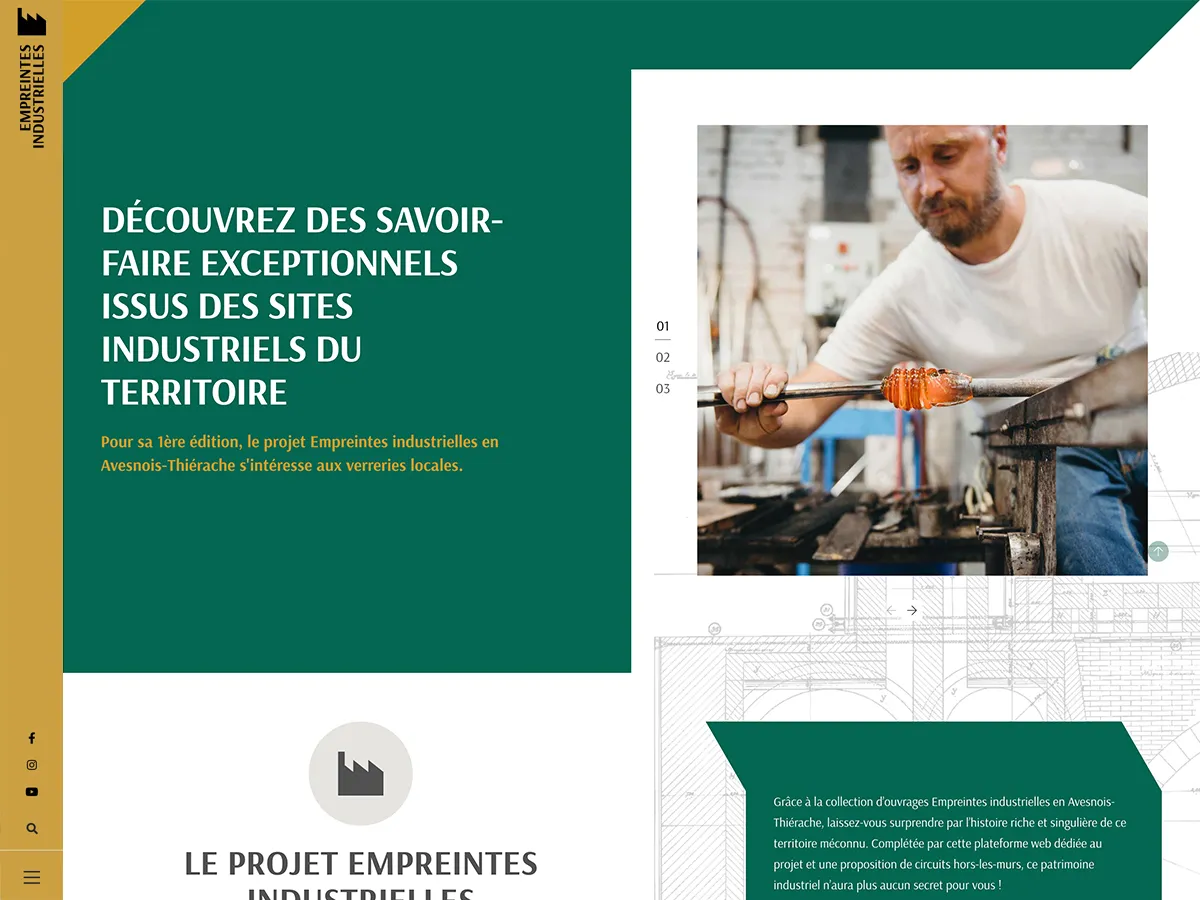Empreintes industrielles, Création d'un site événementiel sur mesure Wordpress