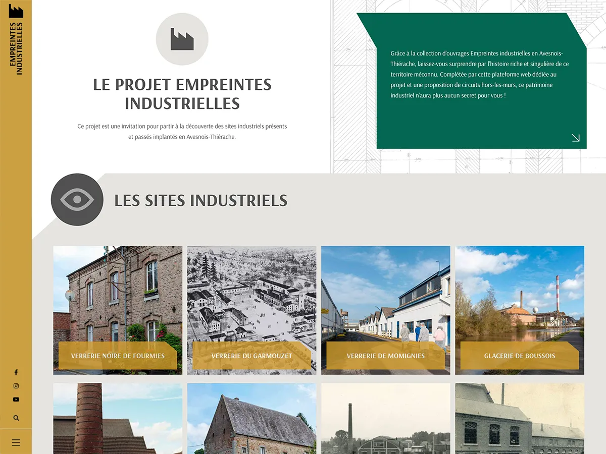 Empreintes industrielles, Création d'un site événementiel sur mesure Wordpress