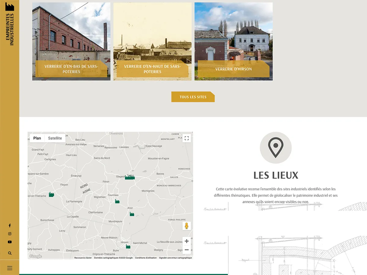 Empreintes industrielles, Création d'un site événementiel sur mesure Wordpress