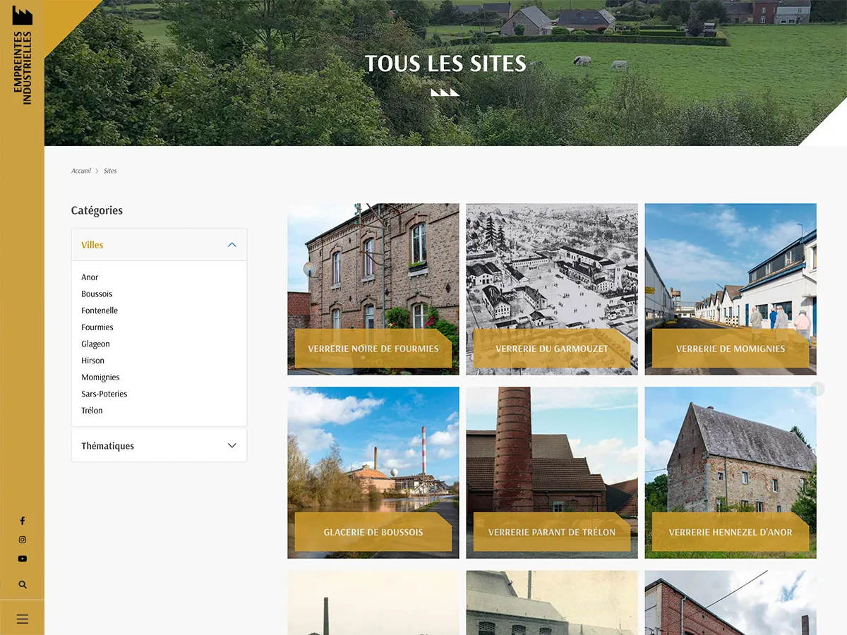 Empreintes industrielles, Création d'un site événementiel sur mesure Wordpress